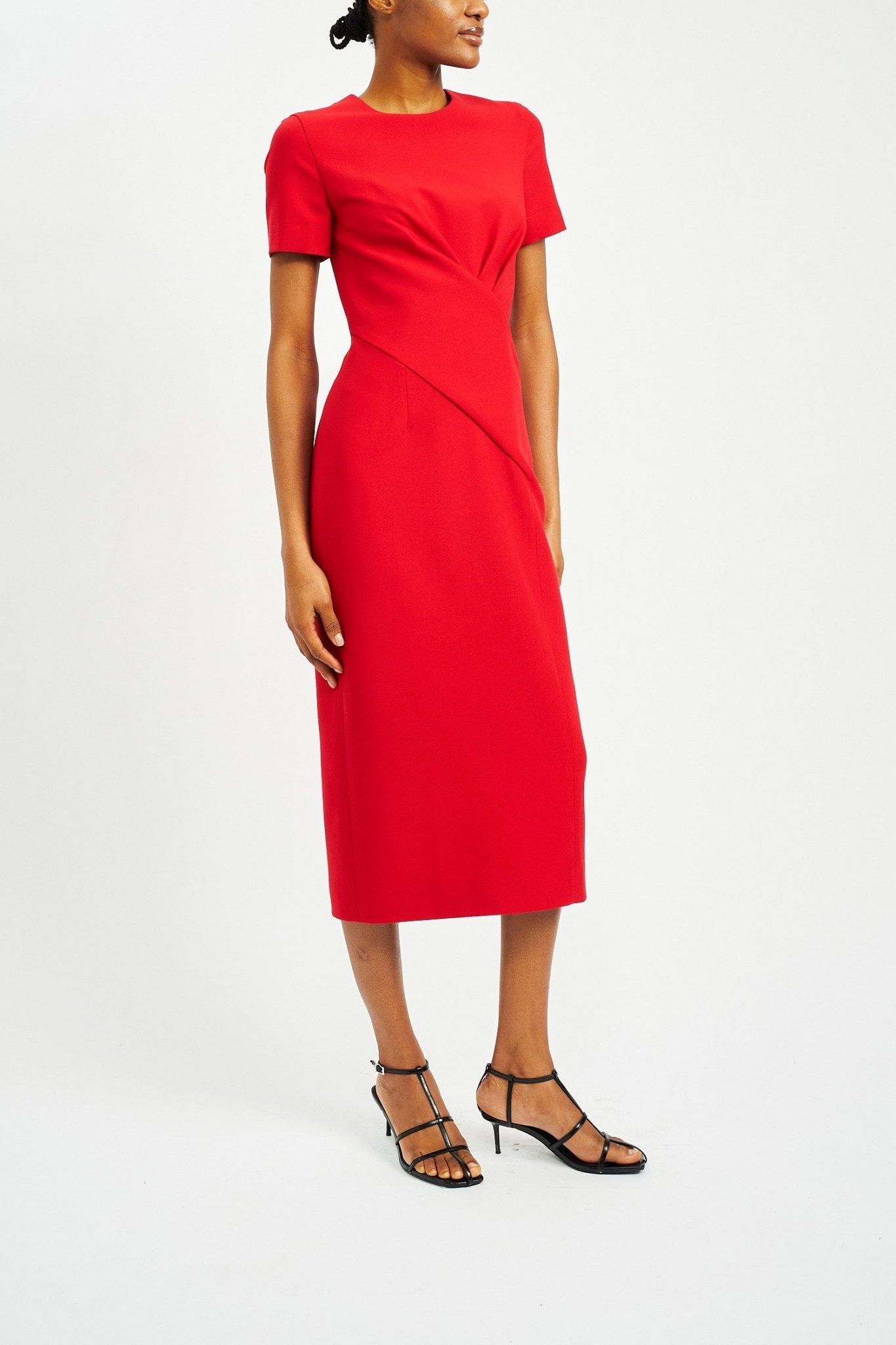 BEL SUSTAINABLY SOURCED RUBY RED CADY DRESS - E.STOTT