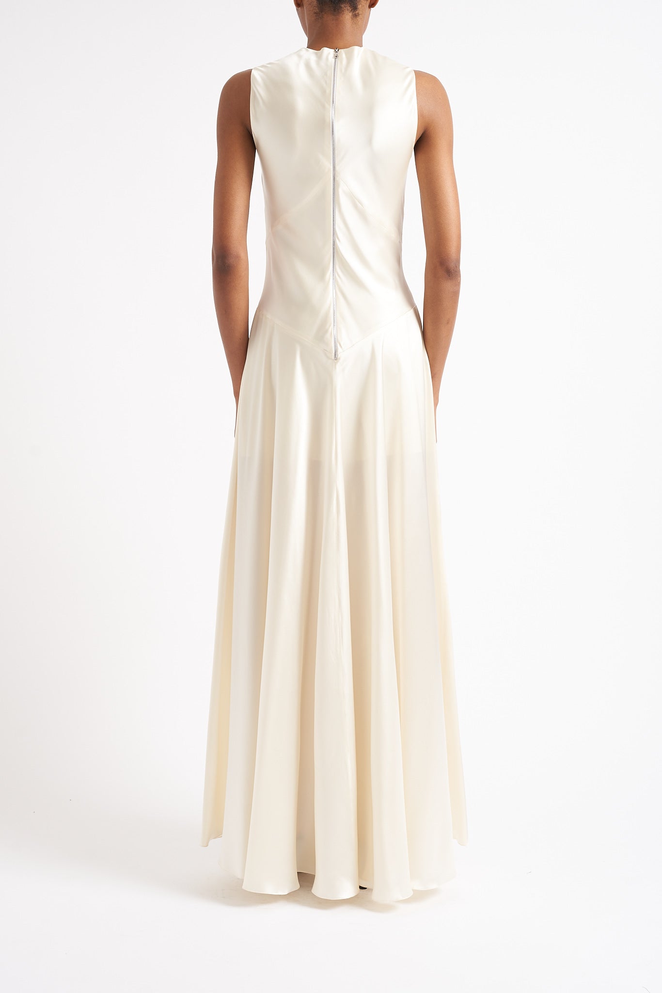 IVORY FRIDA LONG BIAS BRIDAL DRESS - E.STOTT