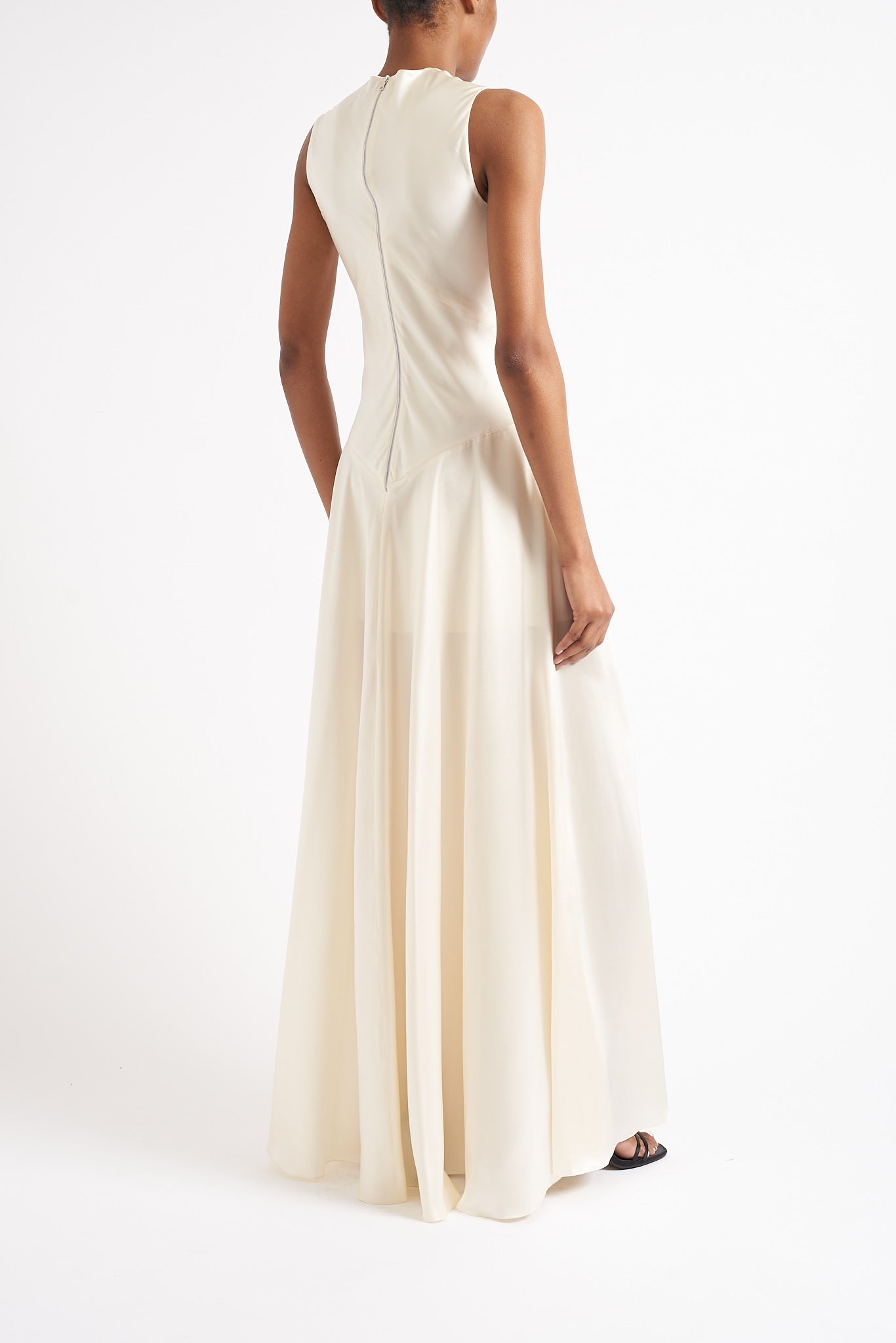 IVORY FRIDA LONG BIAS BRIDAL DRESS - E.STOTT