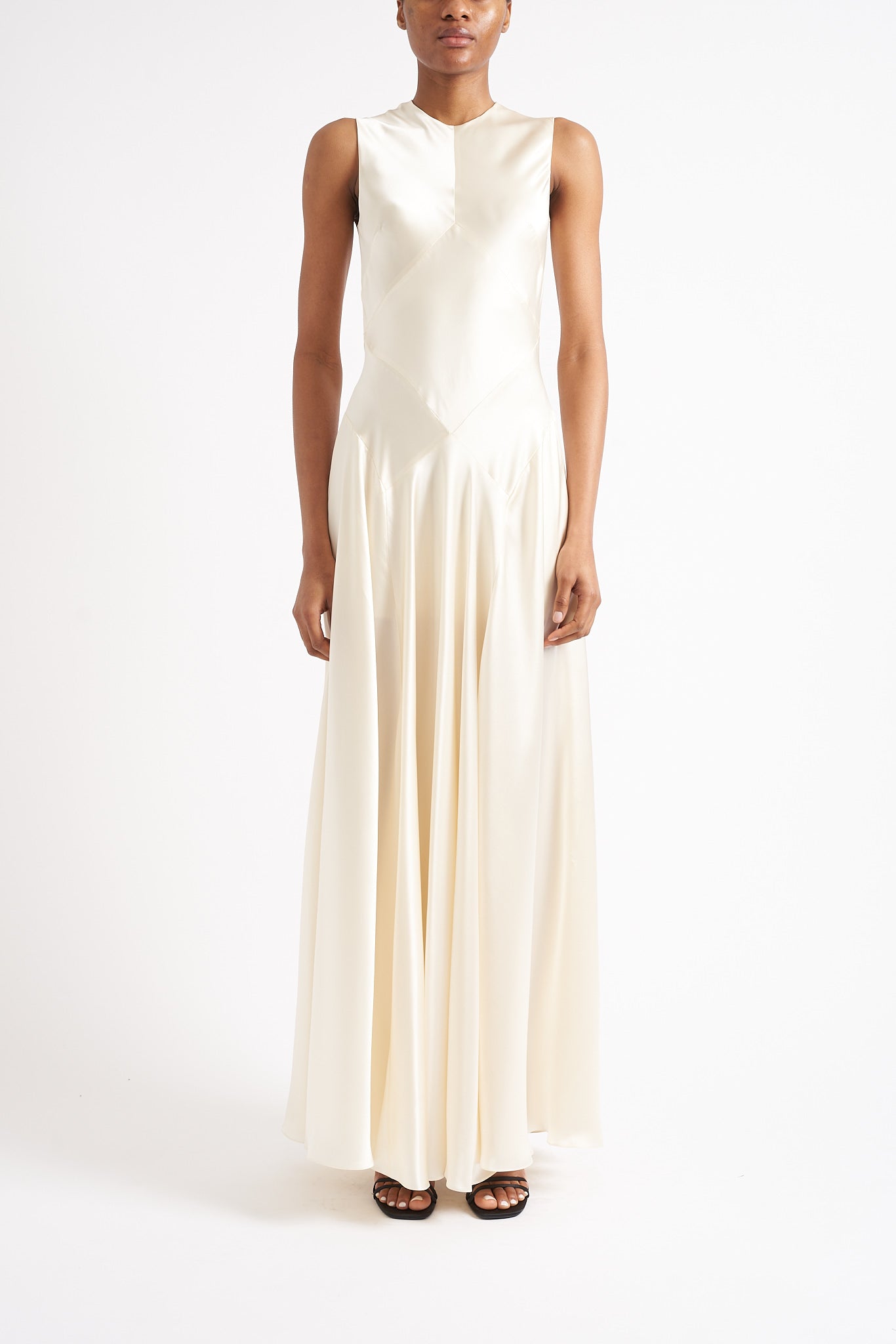 IVORY FRIDA LONG BIAS BRIDAL DRESS - E.STOTT