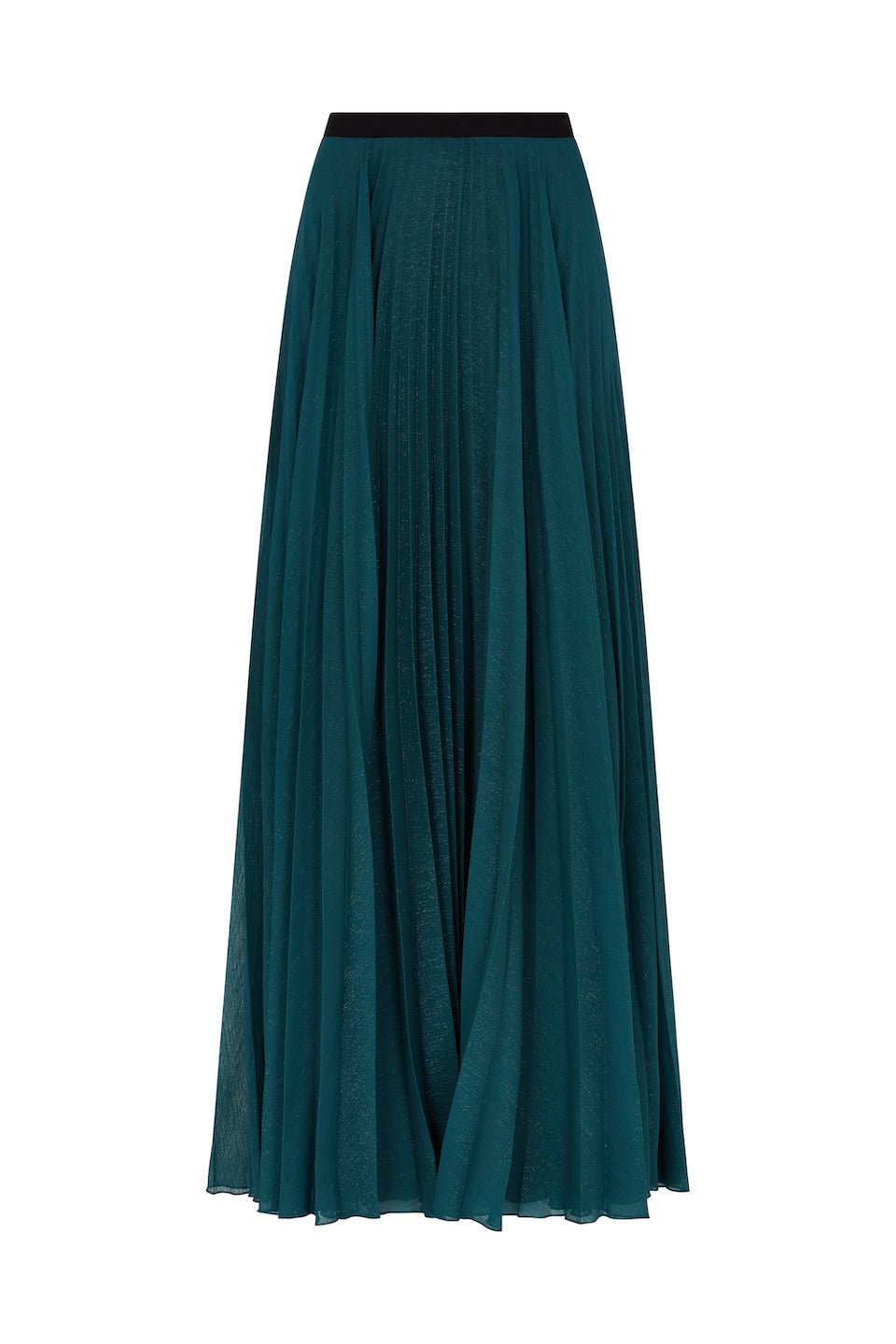 NOLA SUSTAINABLY SOURCED PLEATED TEAL SKIRT - E.STOTT