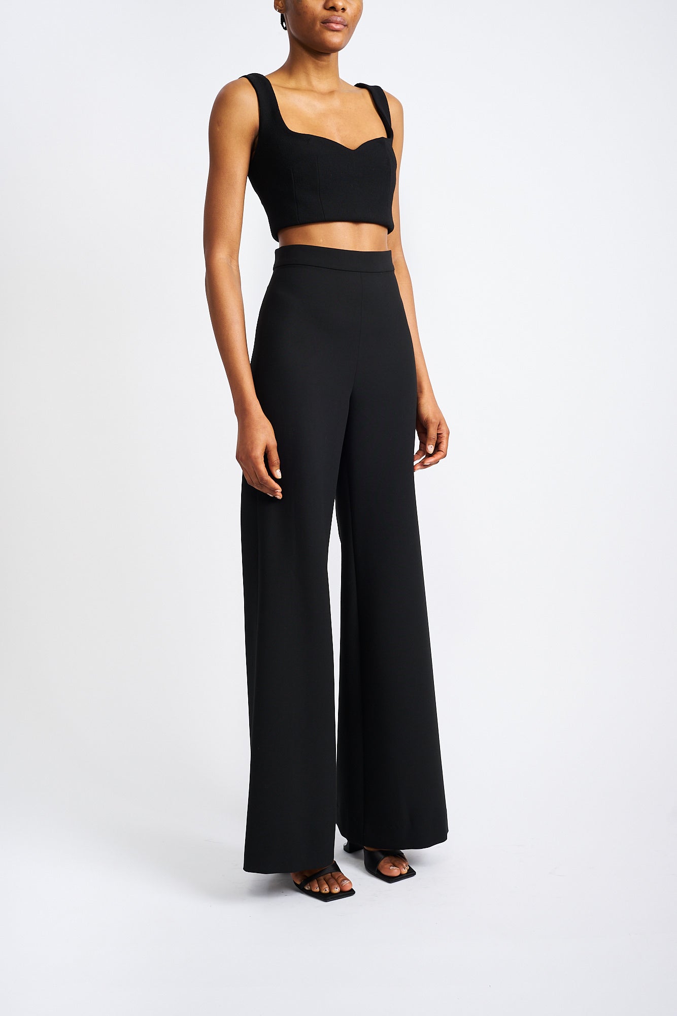 SIMONE BLACK CADY TROUSER - E.STOTT