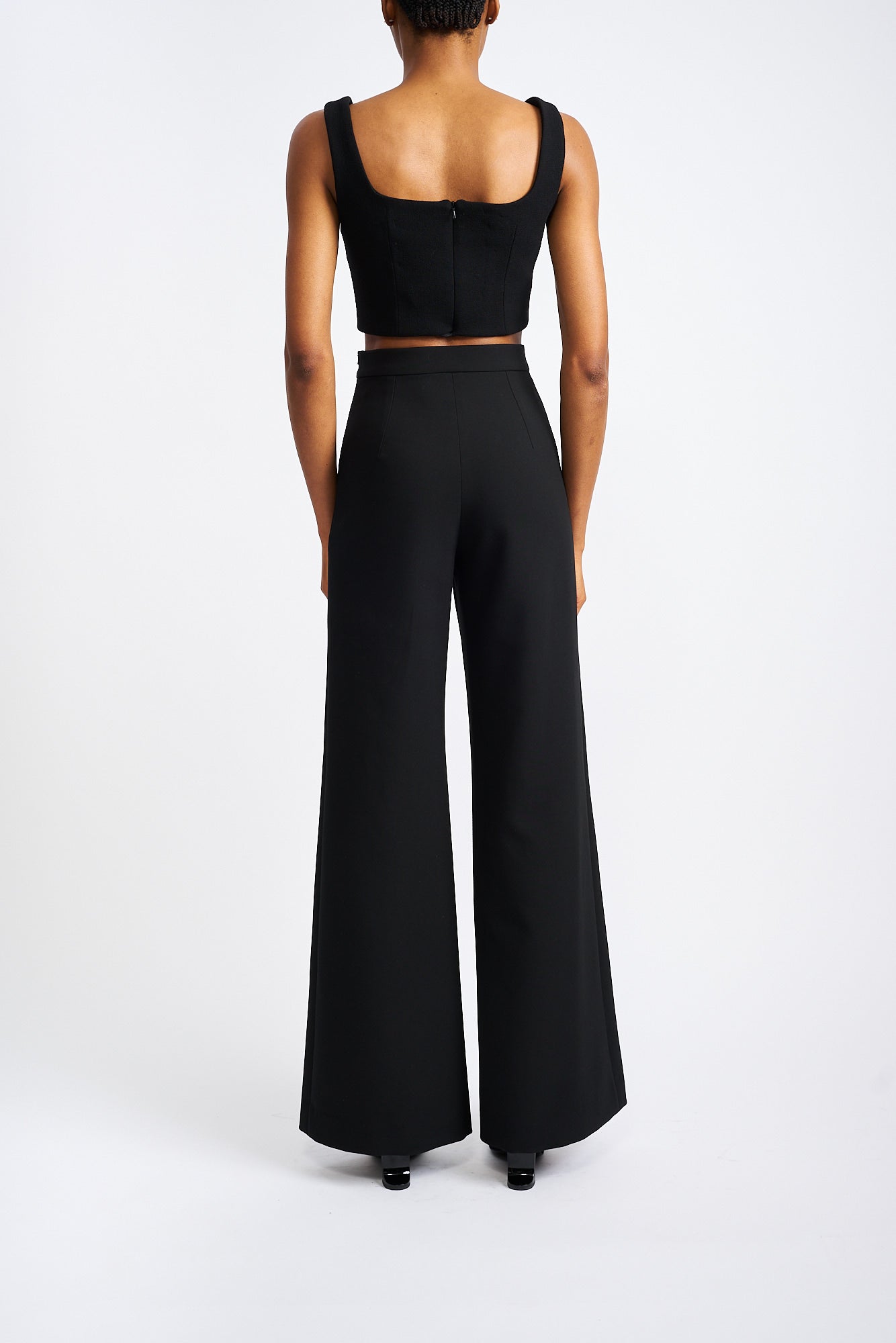 SIMONE BLACK CADY TROUSER - E.STOTT