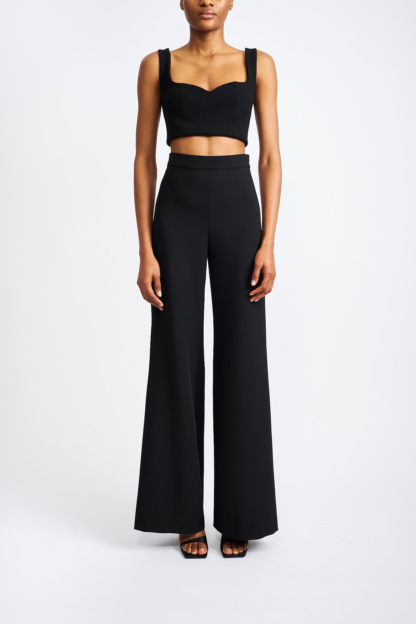 SIMONE BLACK CADY TROUSER - E.STOTT