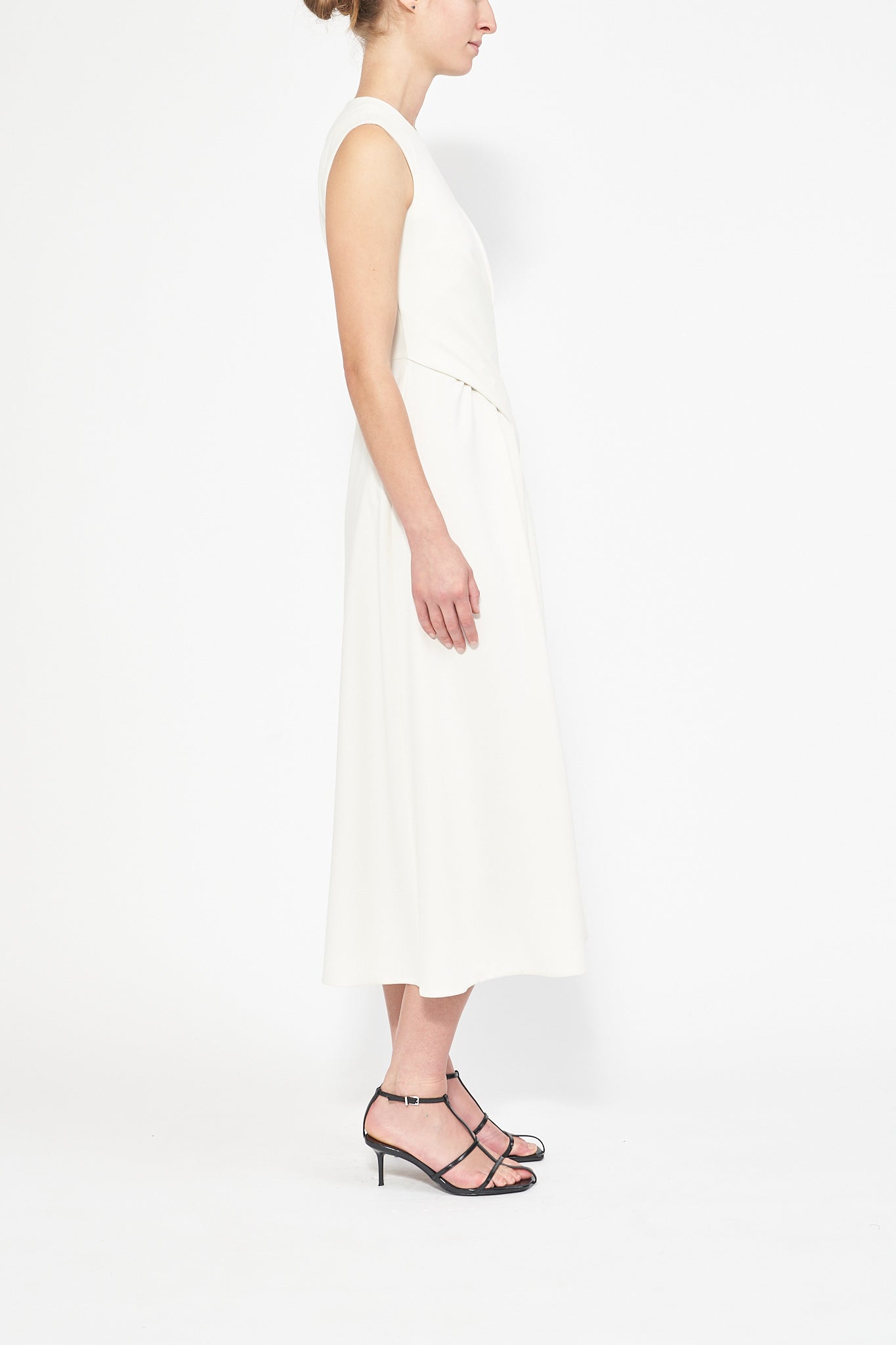 SUSANNAH SUSTAINABLY SOURCED IVORY CADY DRESS - E.STOTT